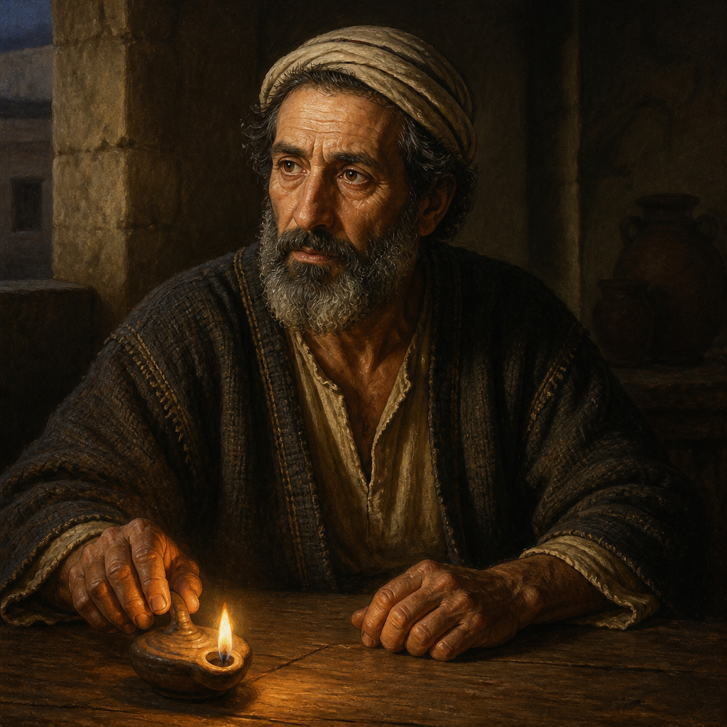 Oil-painting style portrait of Alphaeus, Father of James the Less and possibly Matthew the tax collector