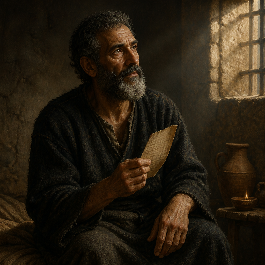 Oil-painting style portrait of Andronicus, Jewish Christian in Rome whom Paul calls a fellow prisoner and outstanding among the apostles