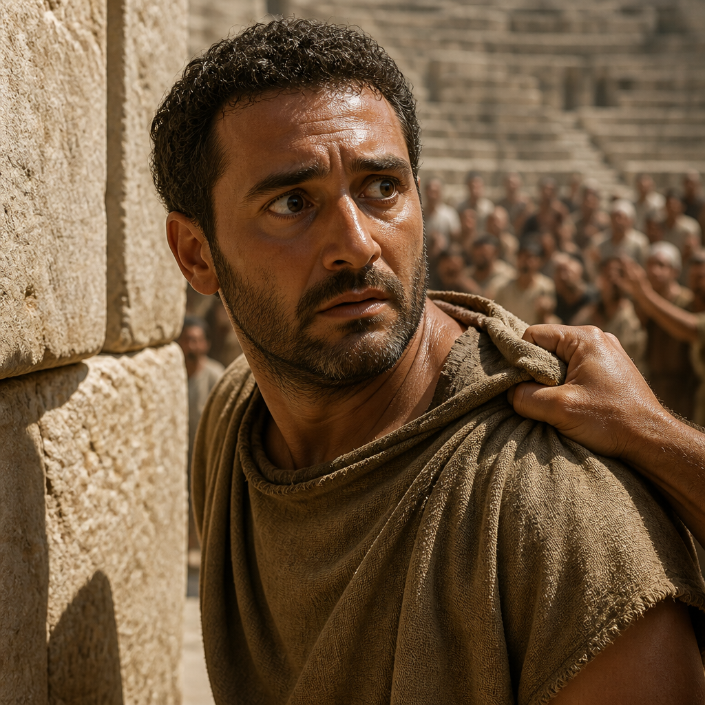 Oil-painting style portrait of Gaius, Traveling Companion of Paul from Macedonia, Macedonian companion of Paul who was seized during the riot in Ephesus