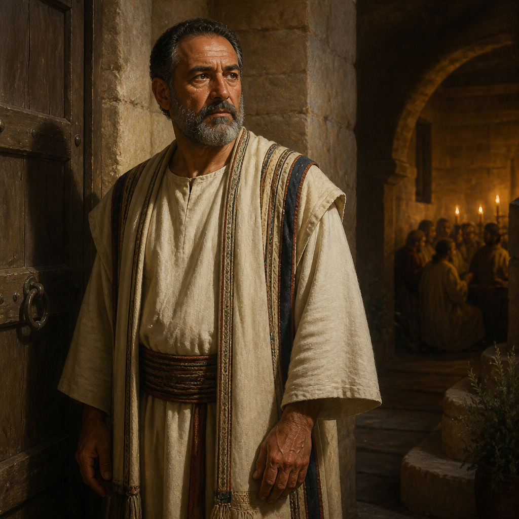 Oil-painting style portrait of Husband of Mary (Early Church), Levite and father of John Mark whose Jerusalem home hosted the early church