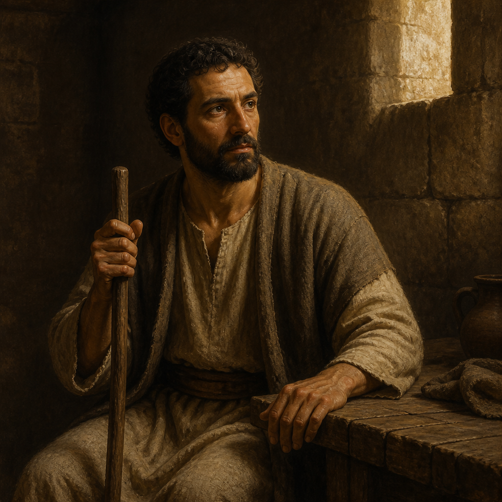 Oil-painting style portrait of James son of Alphaeus, Apostle, Apostle of Jesus Christ known as the son of Alphaeus