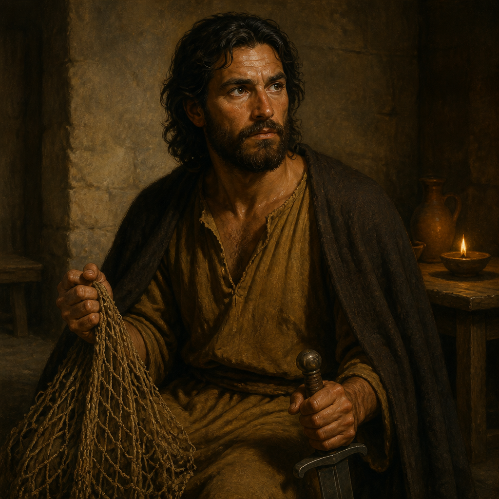 Oil-painting style portrait of James son of Zebedee, Apostle, Apostle and brother of John who was the first of the Twelve to be martyred