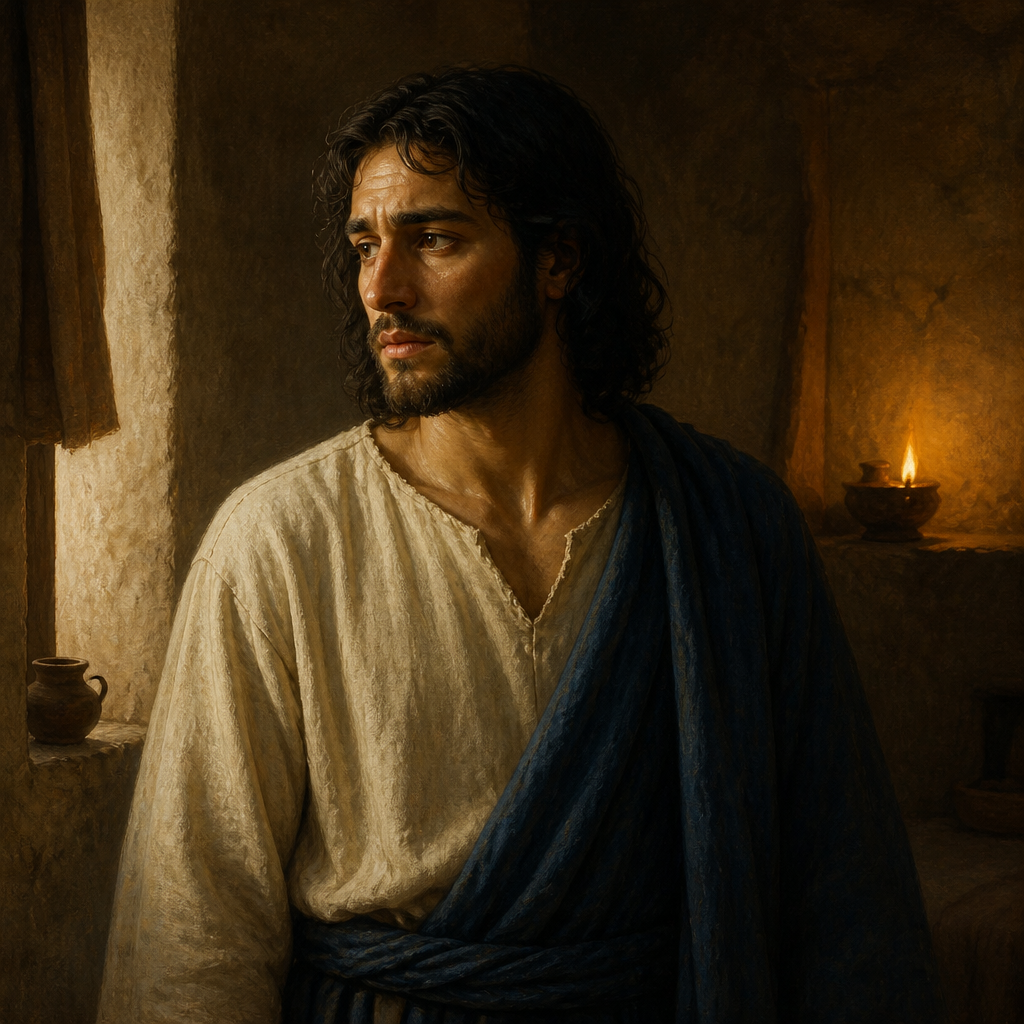 Oil-painting style portrait of Joses, Son of Mary, son of Mary and brother of James the Younger who is mentioned in the crucifixion narrative