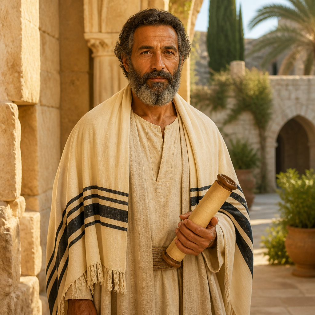 Oil-painting style portrait of Lucius of Cyrene, Prophet and teacher at Antioch who was among the leaders who commissioned Paul's first missionary journey