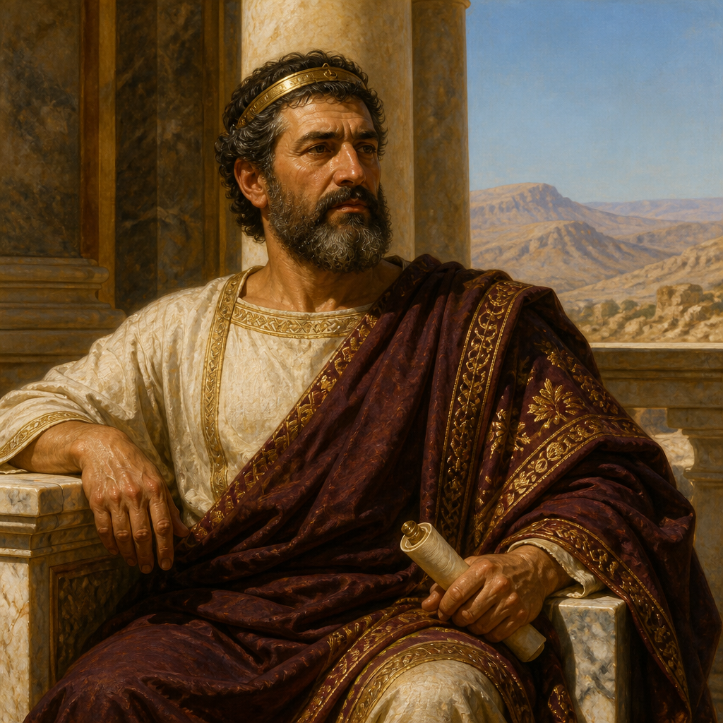 Oil-painting style portrait of Philip the Tetrarch, Tetrarch of Ituraea and Trachonitis during the ministry of John the Baptist
