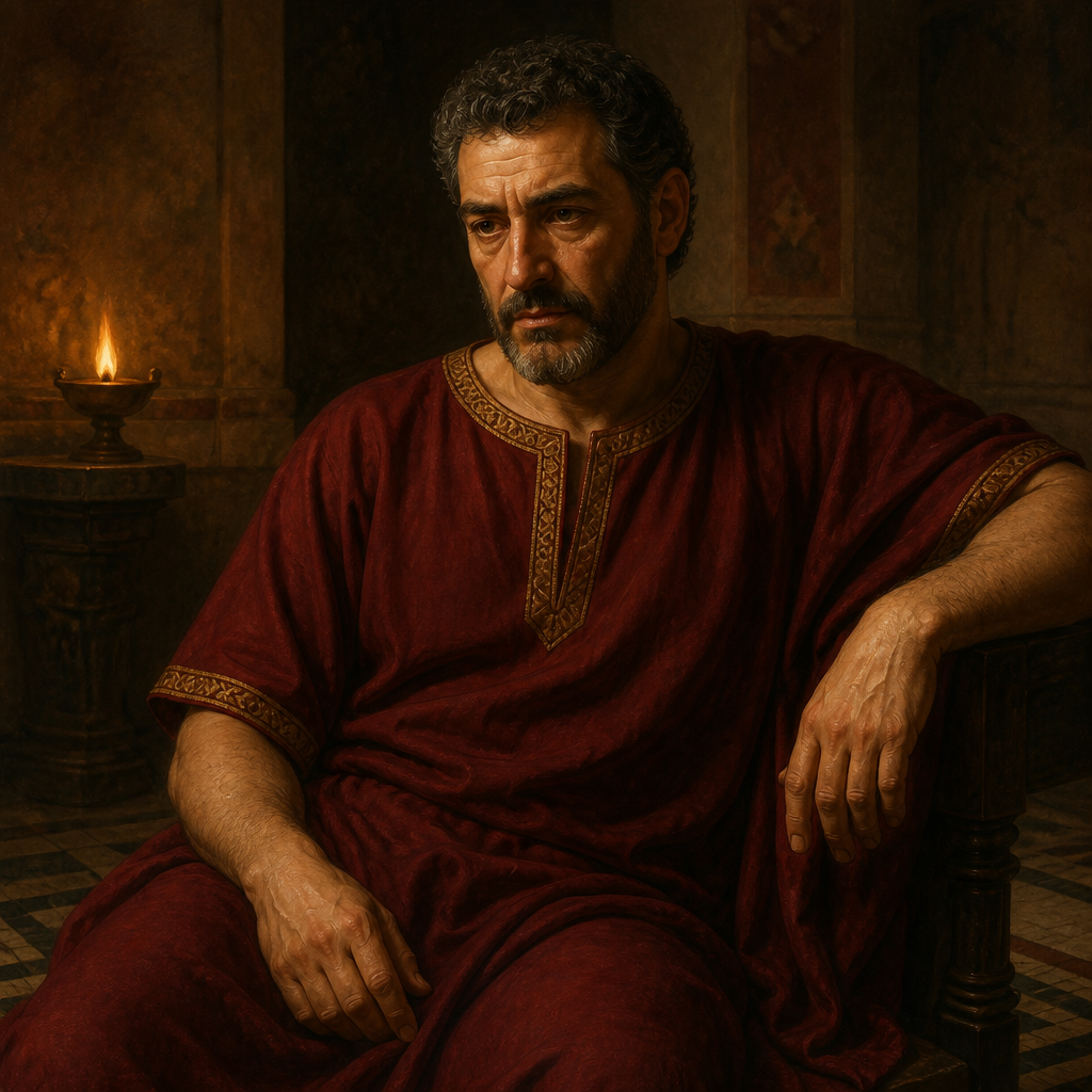 Oil-painting style portrait of Philip, Son of Herod the Great, husband of Herodias whose marriage was the subject of John the Baptist's rebuke
