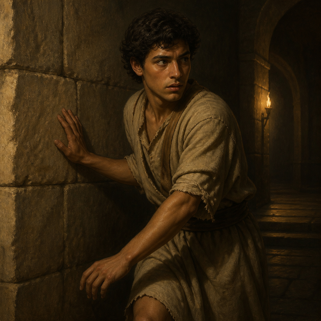 Oil-painting style portrait of The Nephew of Paul, Young man who thwarted an assassination plot against his uncle, the Apostle Paul