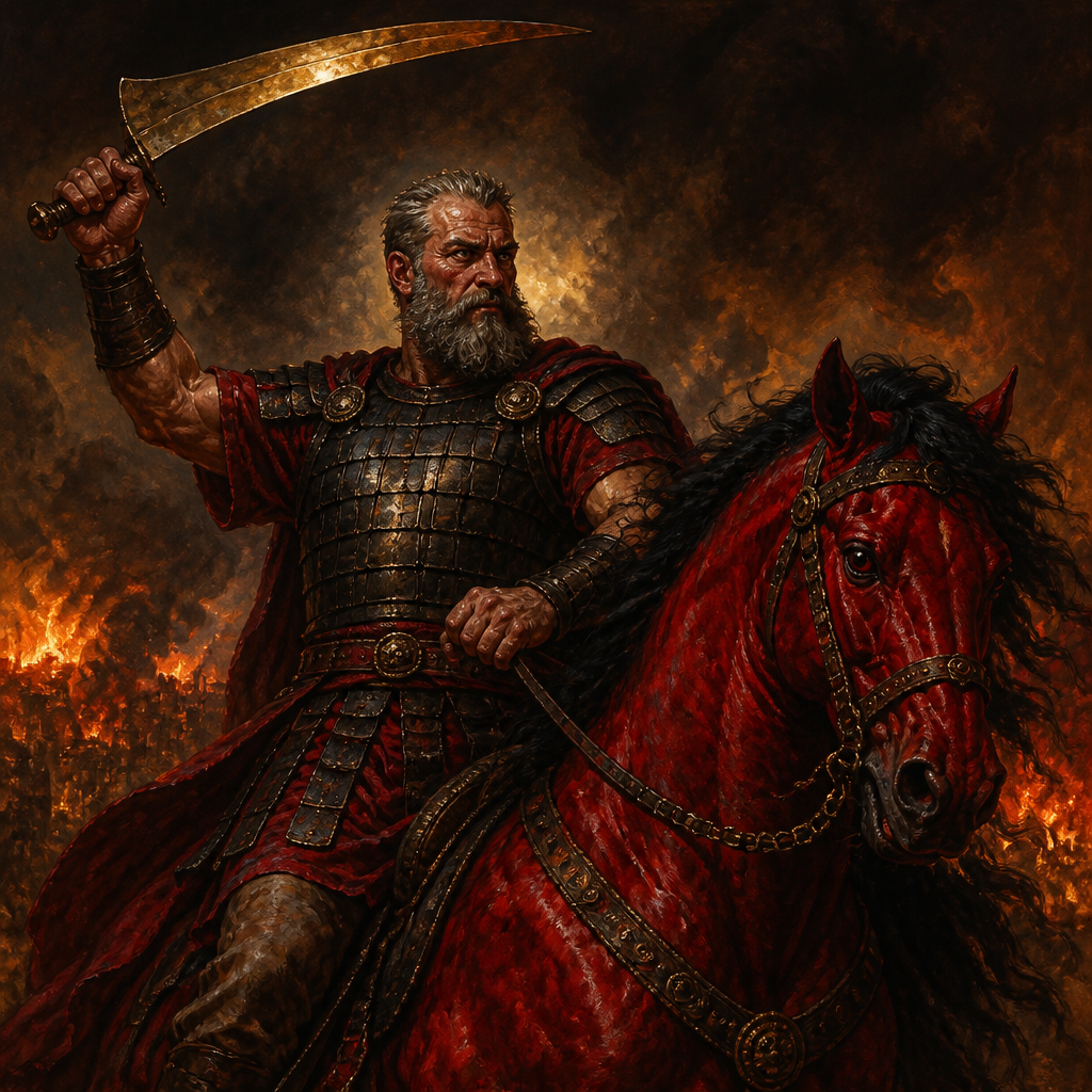 Portrait of The Rider on the Red Horse