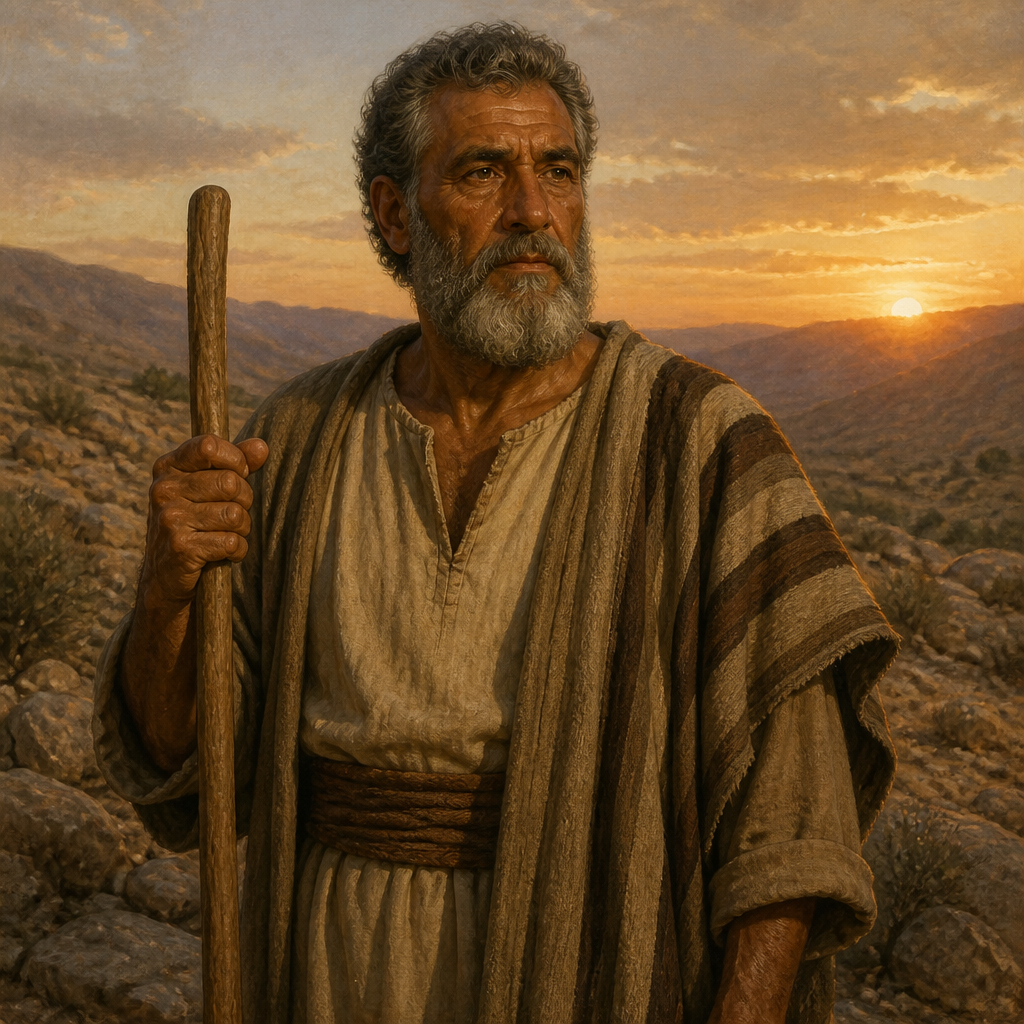 Oil-painting style portrait of Amaziah, Simeonite of the Divided Monarchy, Simeonite ancestor listed in the genealogies of 1 Chronicles