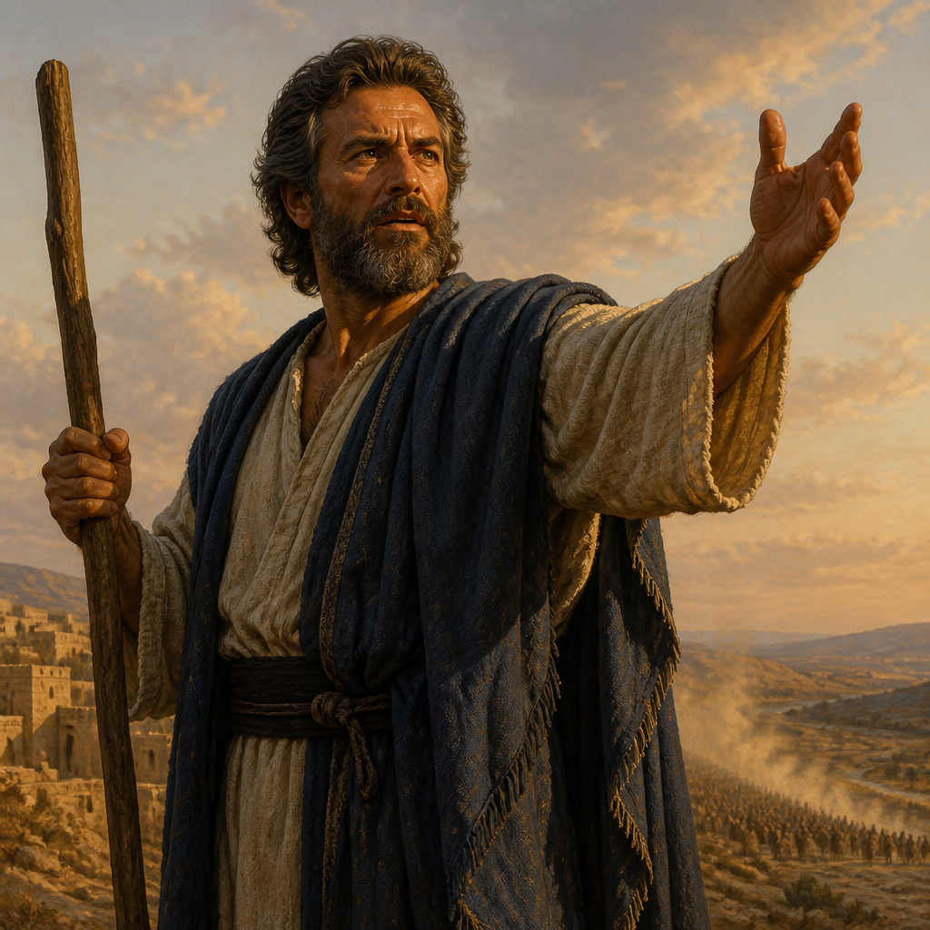 Oil-painting style portrait of Azariah, Prophet and Son of Oded, Prophet who encouraged King Asa to reform Judah and seek the LORD