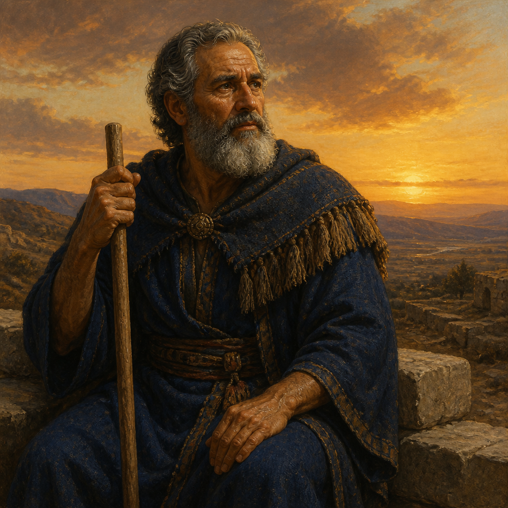Oil-painting style portrait of Guni, Gadite of the Divided Monarchy, Gadite ancestor whose lineage is recorded in the genealogies of the tribe of Gad in 1 Chronicles