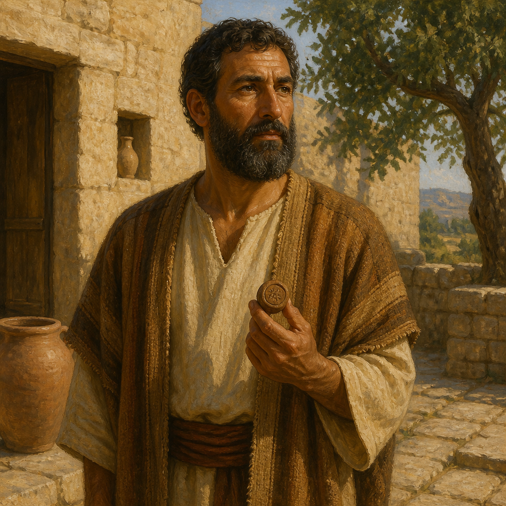 Oil-painting style portrait of Helez, Descendant of Judah, Judean descendant of Azariah mentioned in the genealogies of Chronicles