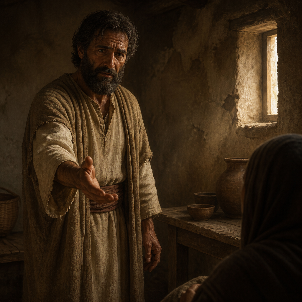 Oil-painting style portrait of Hosea, Prophet who married an unfaithful woman to symbolize Israel's relationship with God