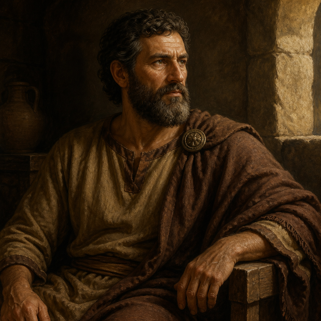 Oil-painting style portrait of Jehoshaphat, Father of King Jehu, father of King Jehu of Israel