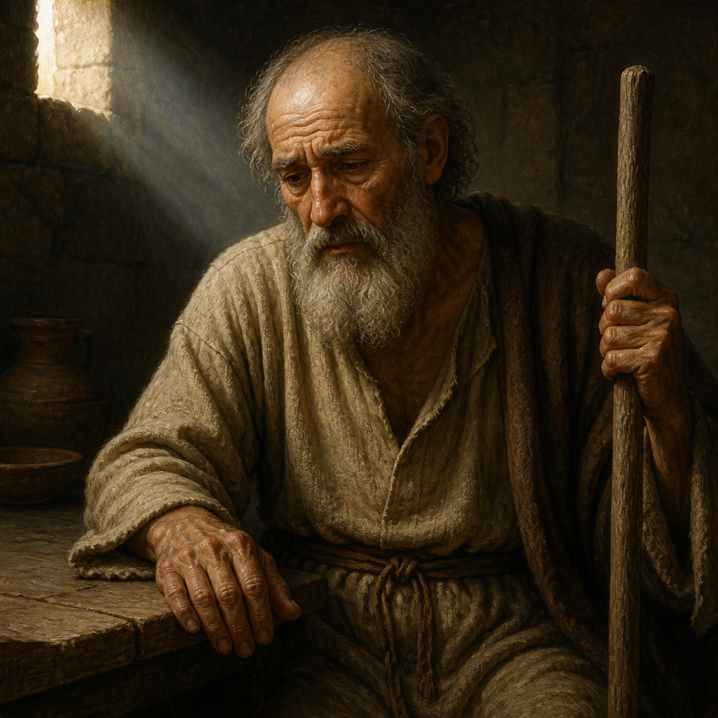 Oil-painting style portrait of Maaseiah, Father of Zedekiah the False Prophet, Father of the false prophet Zedekiah who was executed by Nebuchadnezzar