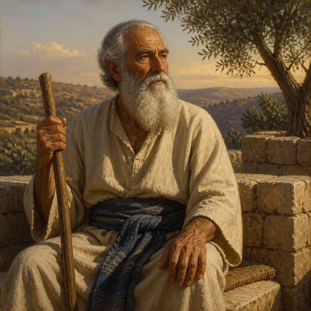 Oil-painting style portrait of Nimshi, Patriarch whose name identifies the line of King Jehu of Israel