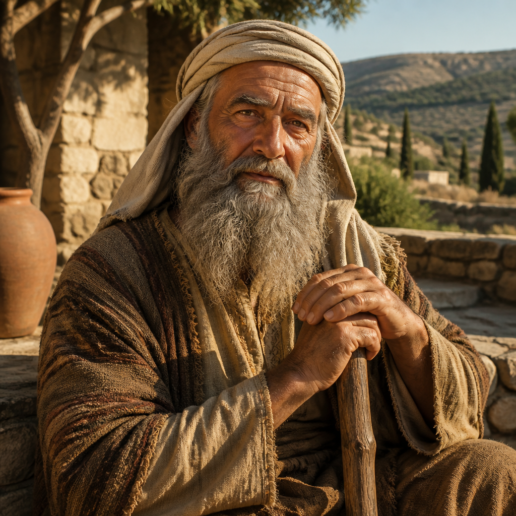 Oil-painting style portrait of Obadiah, Father of Ishmaiah, father of Ishmaiah, the tribal leader of Zebulun