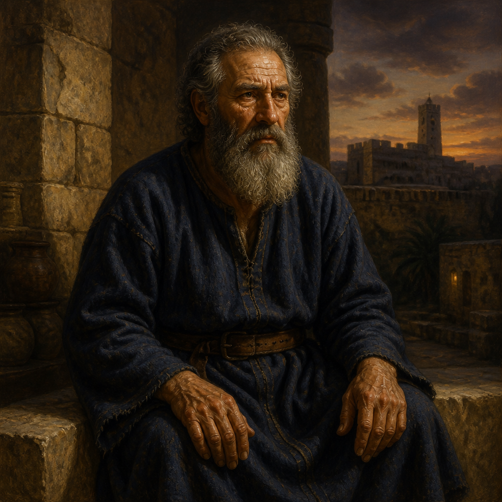 Oil-painting style portrait of Remaliah, father of King Pekah of Israel