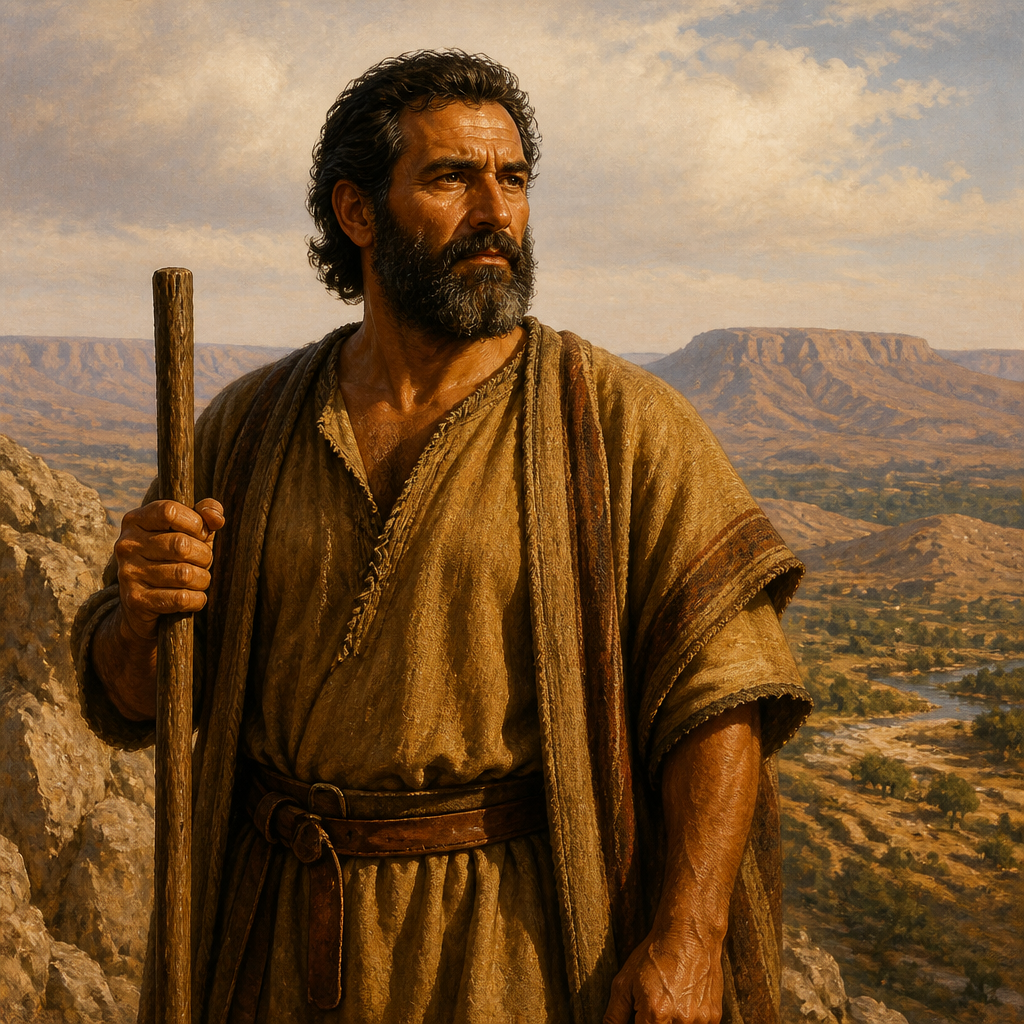 Oil-painting style portrait of Shema, Descendant of Reuben, Reubenite ancestor mentioned in the genealogies of 1 Chronicles