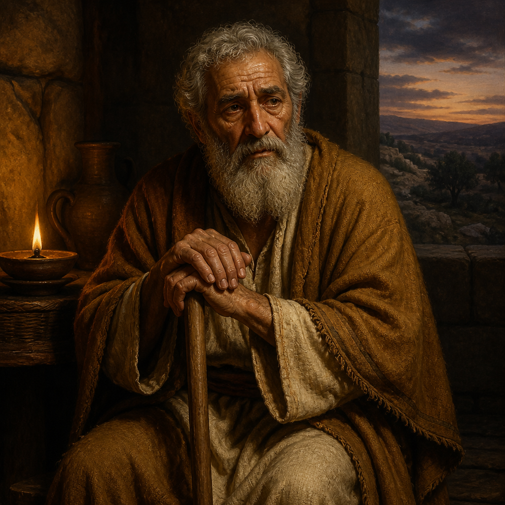 Oil-painting style portrait of Shemaiah, Father of Uriah the Prophet, Father of the prophet Uriah of Kiriath-jearim