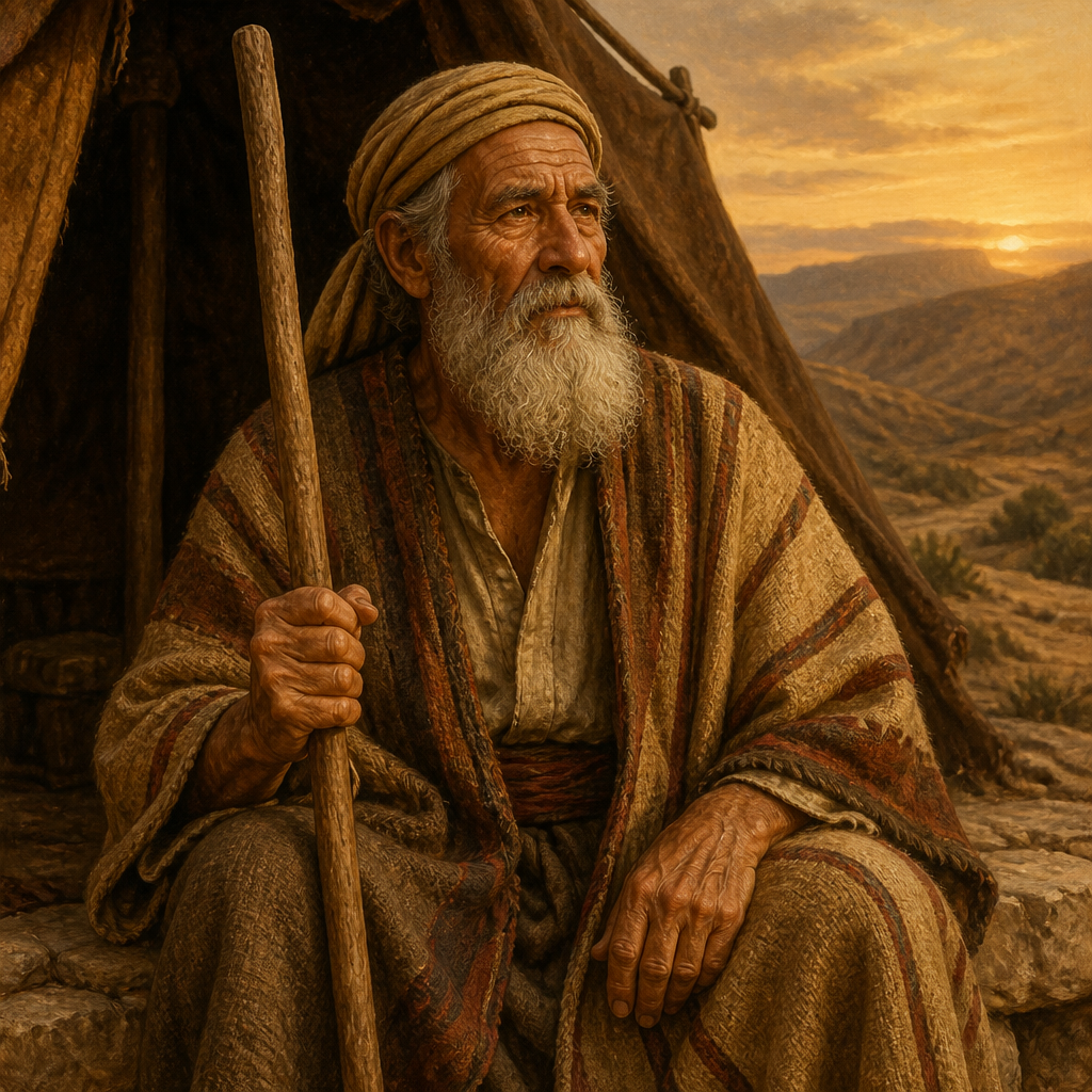 Oil-painting style portrait of Shiza, Father of Adina the Reubenite who was one of David's mighty men