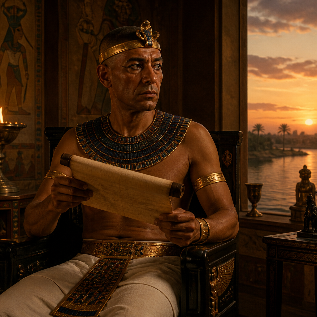 Oil-painting style portrait of So, Egyptian king who entered into a failed anti-Assyrian conspiracy with King Hoshea