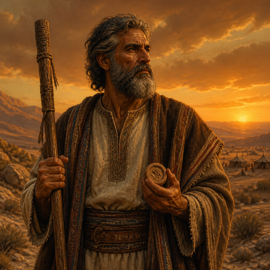 Oil-painting style portrait of Abiezer, Son of Gilead, Patriarch of the Abiezrite clan and ancestor of the judge Gideon