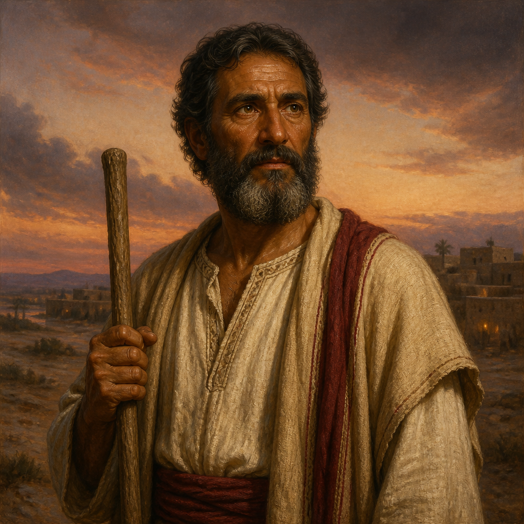 Oil-painting style portrait of Amminadab, Prince of Judah in the Exodus, Ancestor of King David and Jesus Christ whose daughter married Aaron