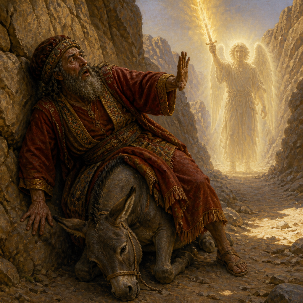 Oil-painting style portrait of Balaam, Diviner who was hired to curse Israel but blessed them instead