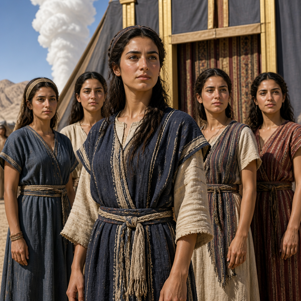 Oil-painting style portrait of Mahlah, Daughter of Zelophehad, Eldest daughter of Zelophehad who petitioned for female inheritance rights