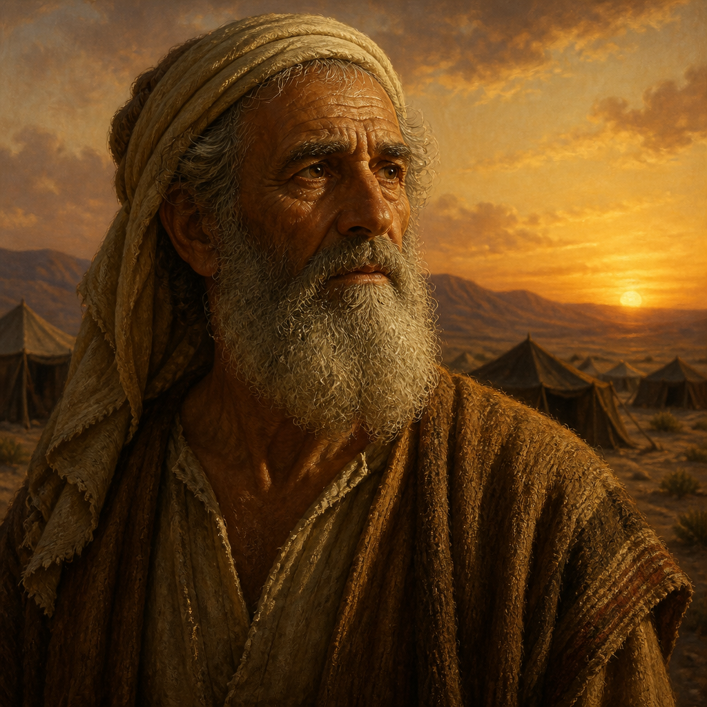 Oil-painting style portrait of Michael, Father of Sethur, father of Sethur the spy from the tribe of Asher