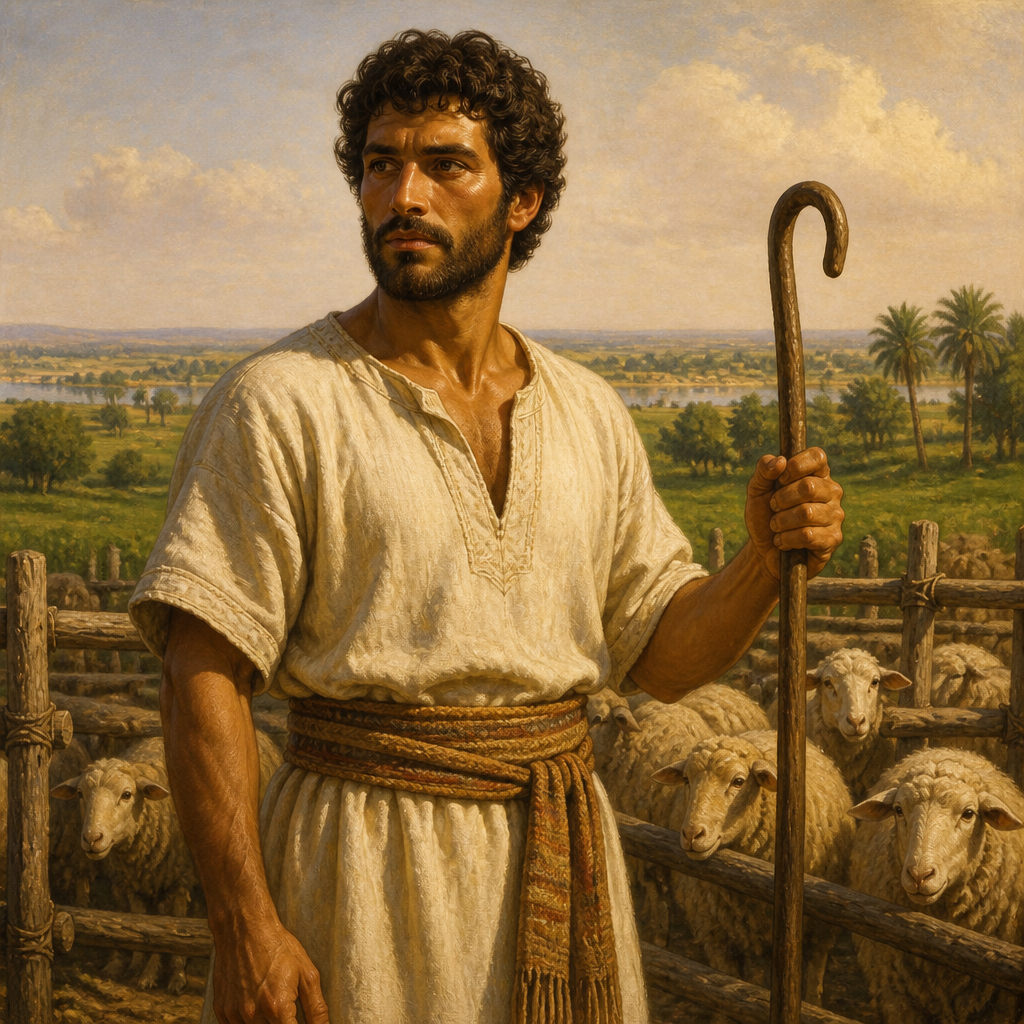 Oil-painting style portrait of Puah, Son of Issachar, Son of Issachar and founder of the Punite clan
