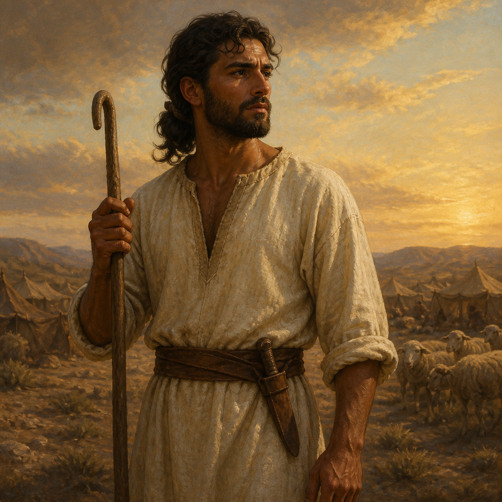 Oil-painting style portrait of Sered, Firstborn son of Zebulun and founder of the Seredite clan