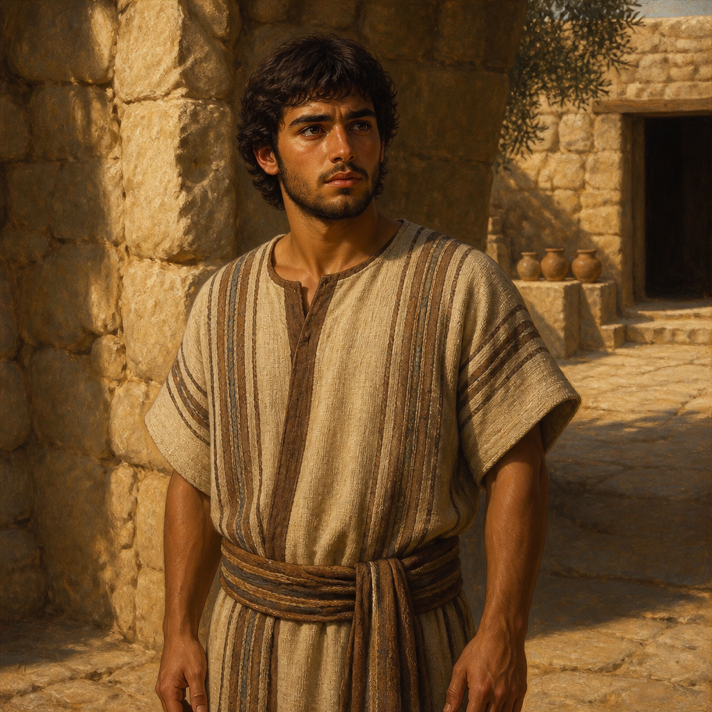 Oil-painting style portrait of Shelah, Son of Judah, Son of Judah and progenitor of the Shelanite clan