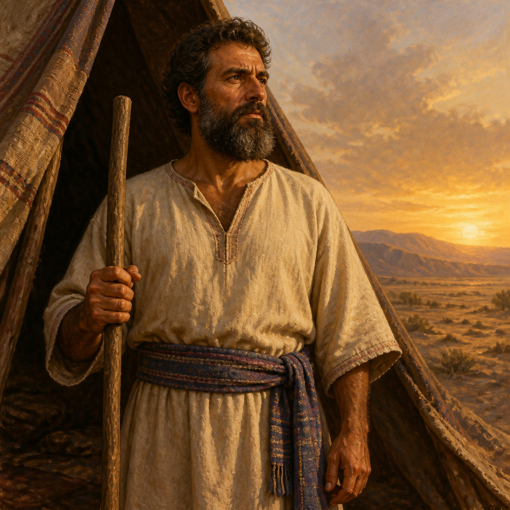 Oil-painting style portrait of Shemuel, Grandson of Issachar, Grandson of Issachar and tribal leader mentioned in the genealogies of 1 Chronicles