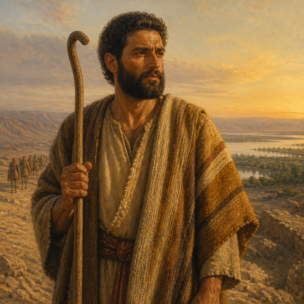 Oil-painting style portrait of Ziphion, Eldest son of Gad and founder of the Zephonite clan