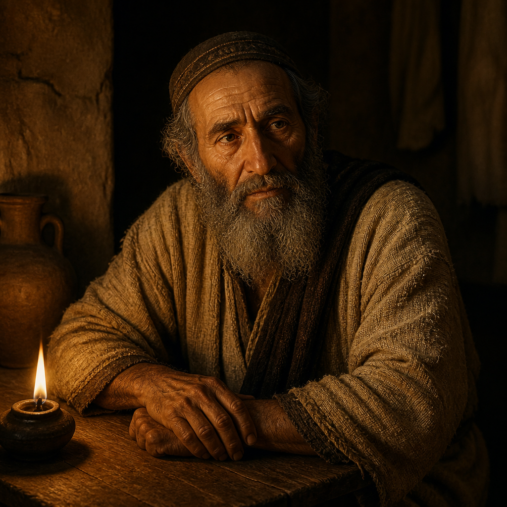 Oil-painting style portrait of Bebai, Parent of Zechariah, father of Zechariah who returned from the Babylonian exile