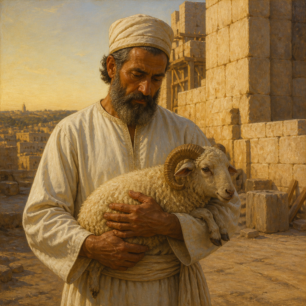 Oil-painting style portrait of Eliezer, Priest of the Post-Exilic Period, Priest who married a foreign woman and repented under Ezra's leadership