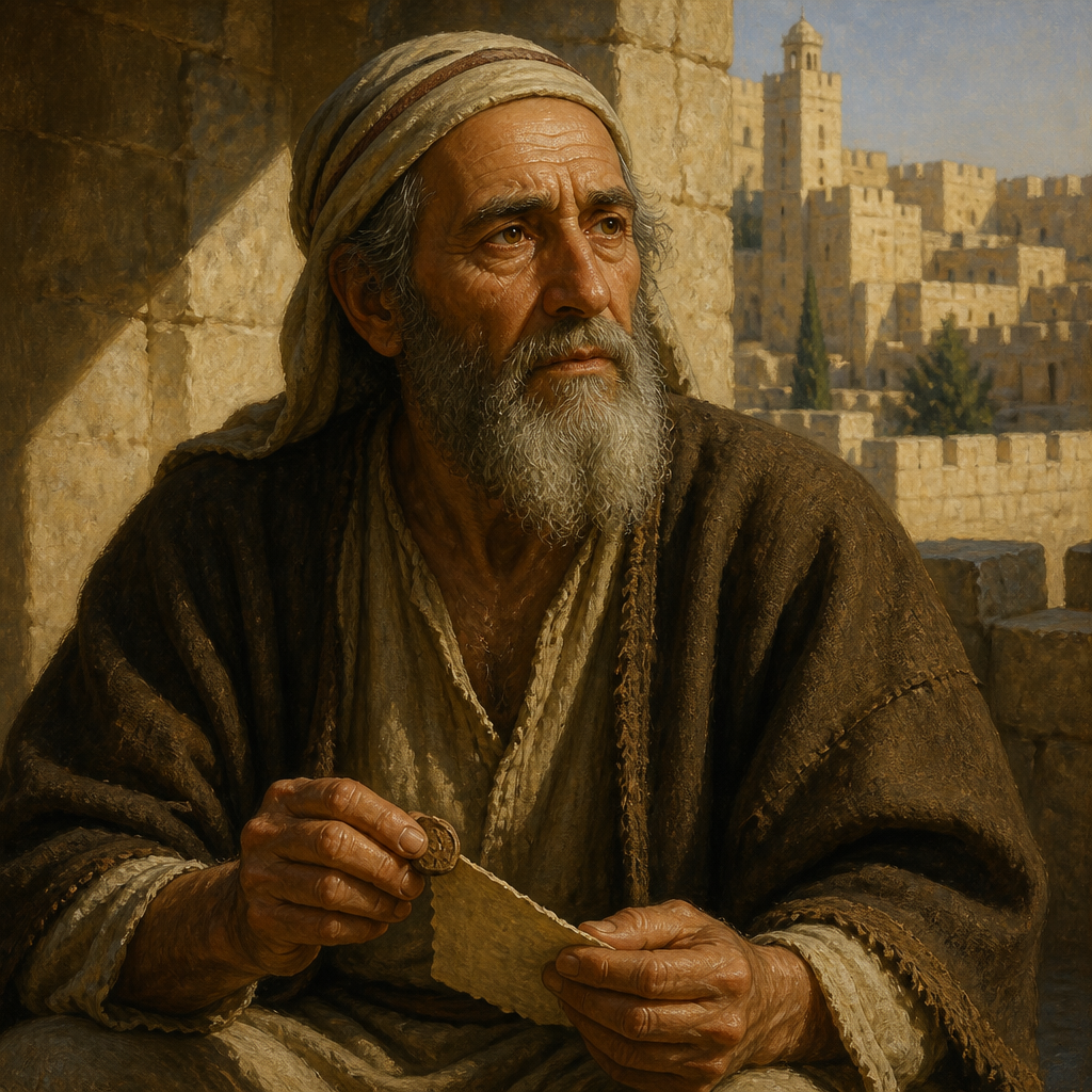 Oil-painting style portrait of Mehetabel, Father of Delaiah, Grandfather of the false prophet Shemaiah mentioned by Nehemiah
