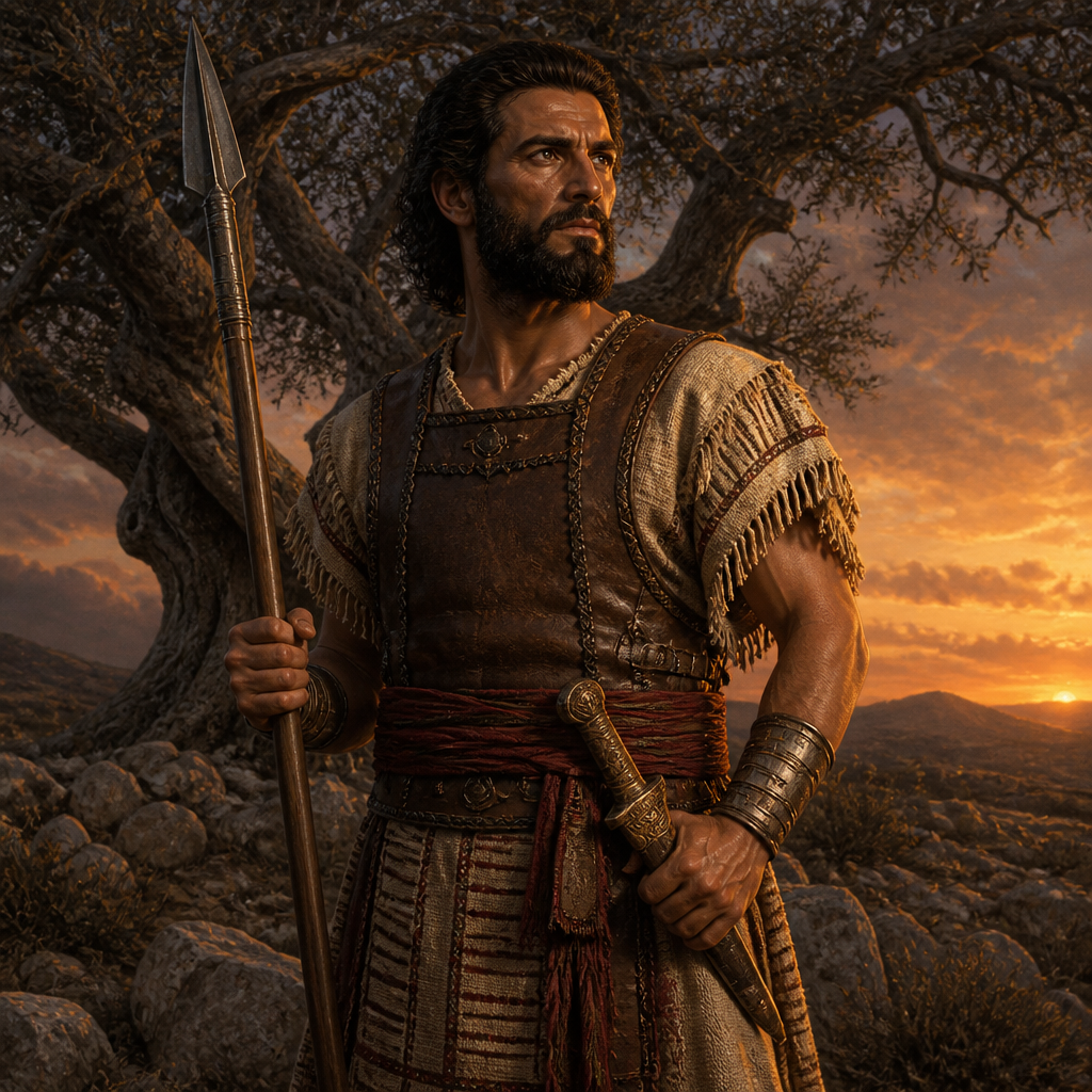Oil-painting style portrait of Aner, Amorite chieftain who allied with Abraham to rescue Lot