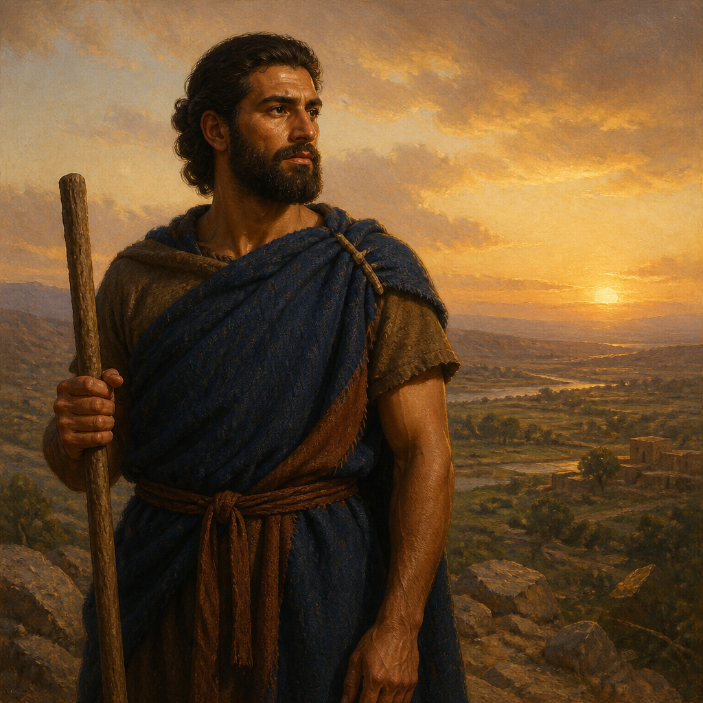 Oil-painting style portrait of Asshur, Son of Shem who appears in the Table of Nations