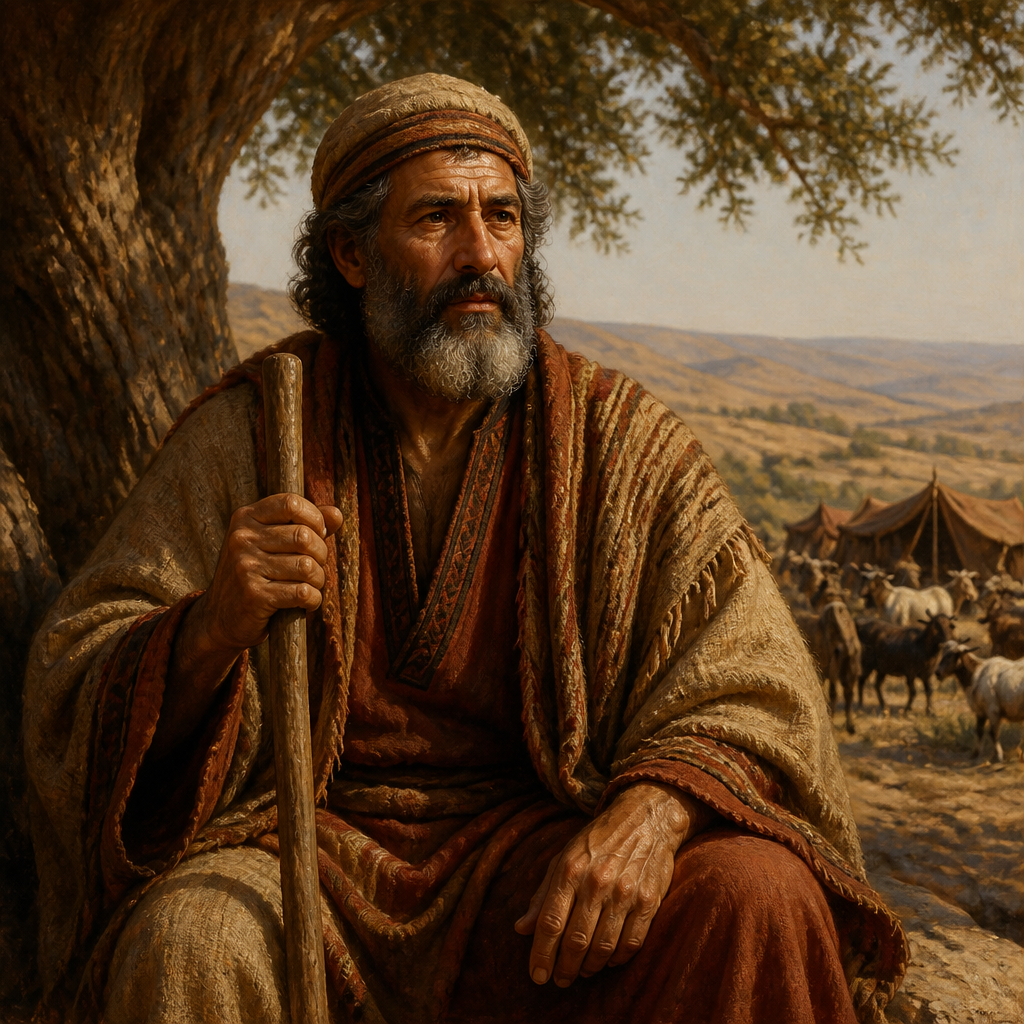 Oil-painting style portrait of Beeri the Hittite, Hittite father of Judith, one of the wives of Esau