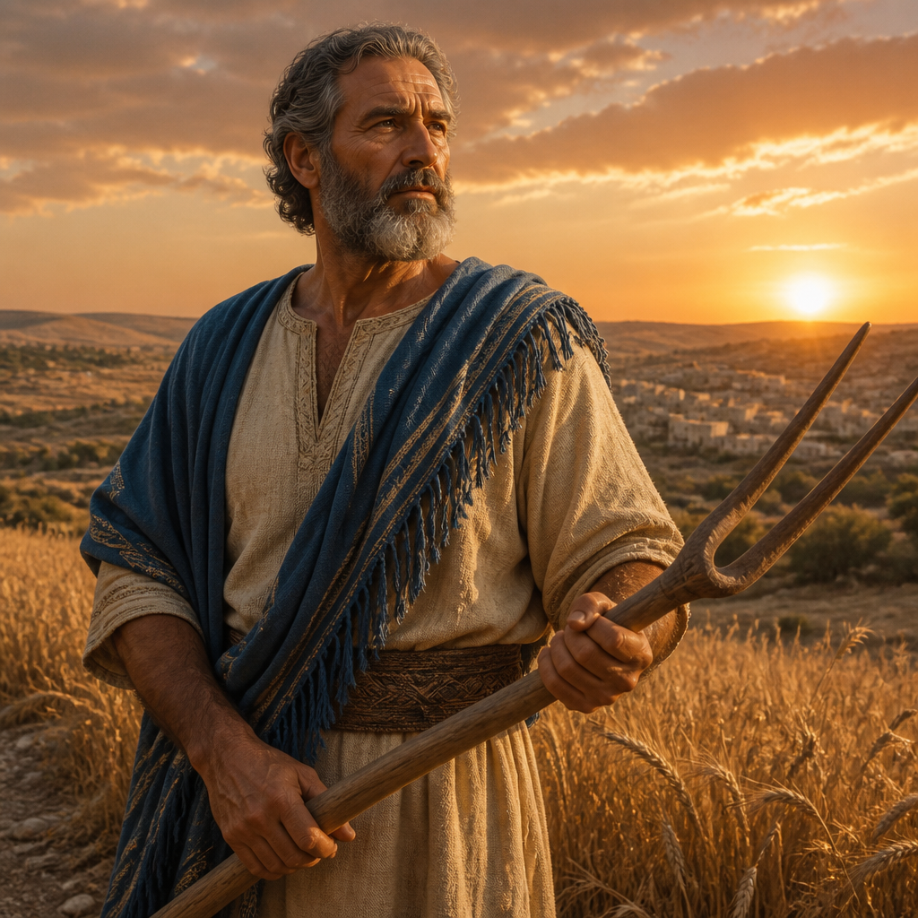 Oil-painting style portrait of Boaz, Kinsman-redeemer who married Ruth and became the great-grandfather of King David