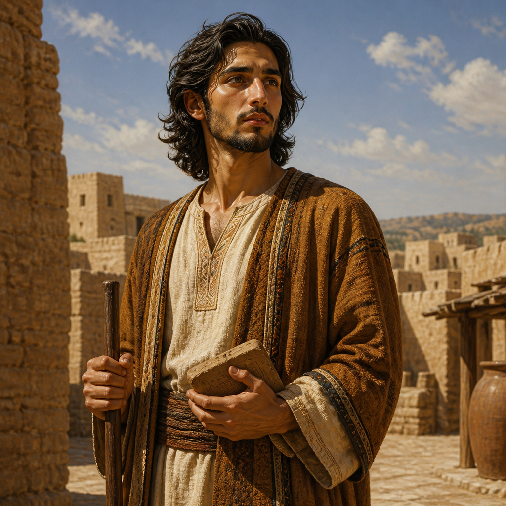 Oil-painting style portrait of Chesed, Son of Nahor and nephew of Abraham listed in the genealogies of Genesis