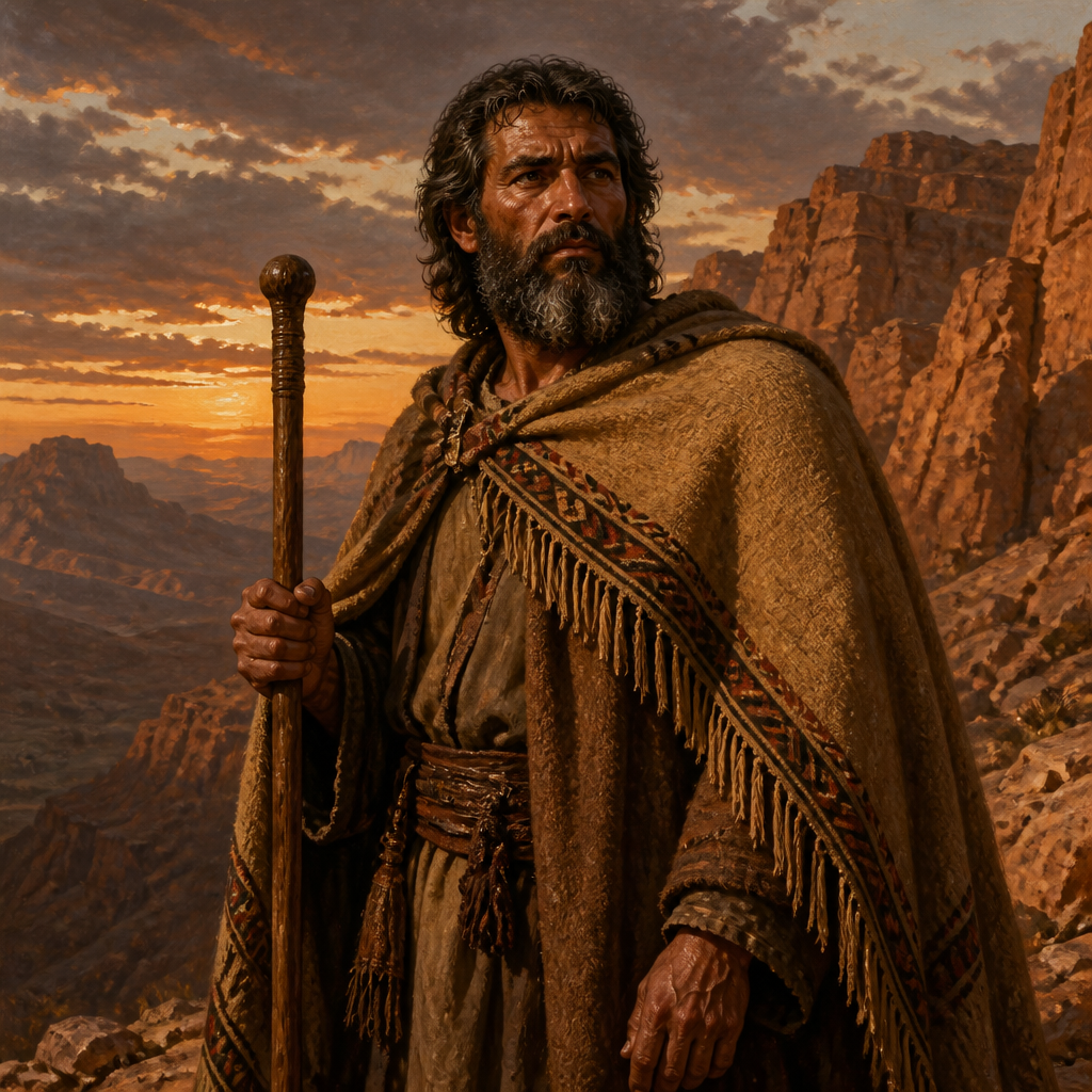 Oil-painting style portrait of Dishon, Son of Seir, Chief of the Horites and son of Seir who governed a division of the land of Edom