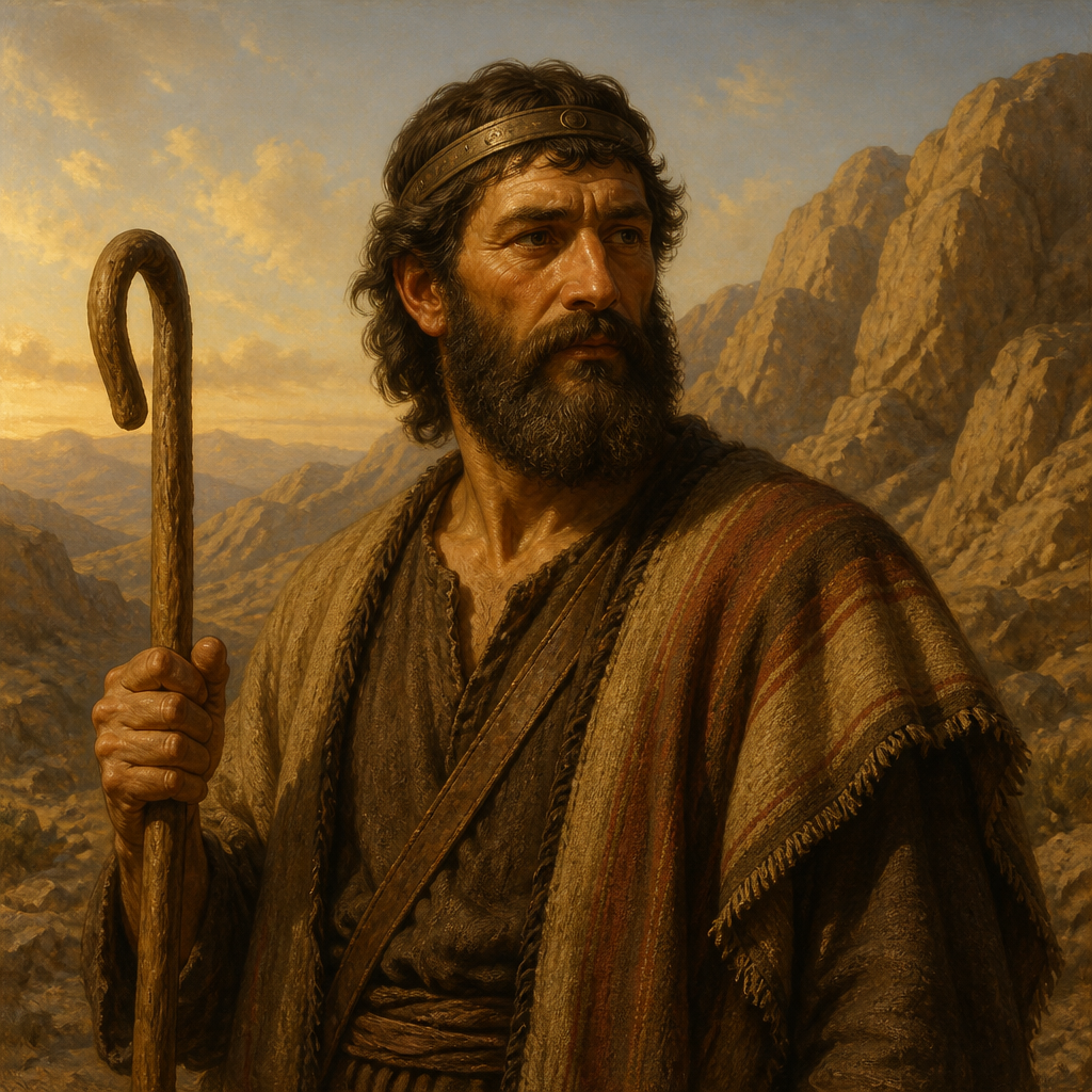 Oil-painting style portrait of Dishon, Son of Anah, Son of Anah and brother to Esau's wife Oholibamah