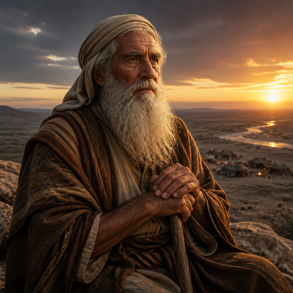 Oil-painting style portrait of Eber, Early Patriarch, Patriarchal ancestor of the Hebrew people through the line of Shem