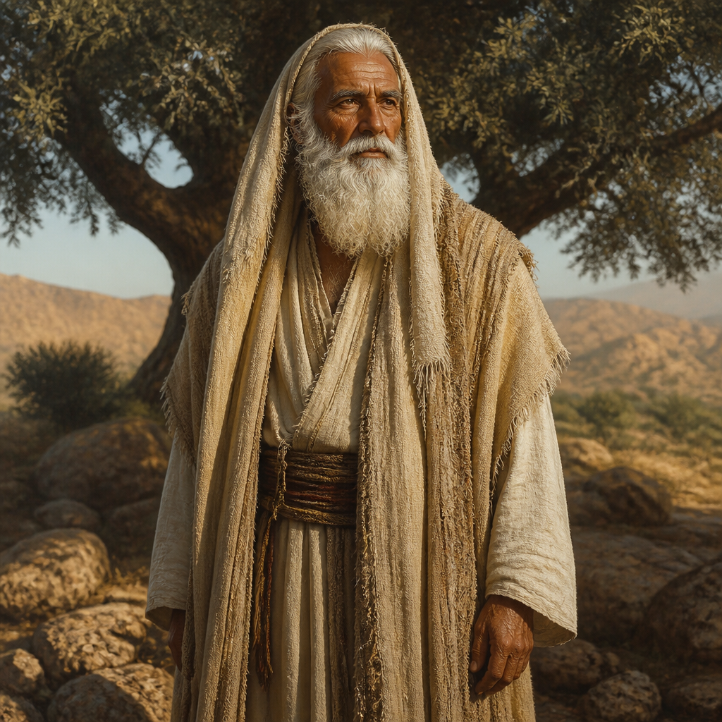 Oil-painting style portrait of Hebrews, Covenant people of God descended from Abraham