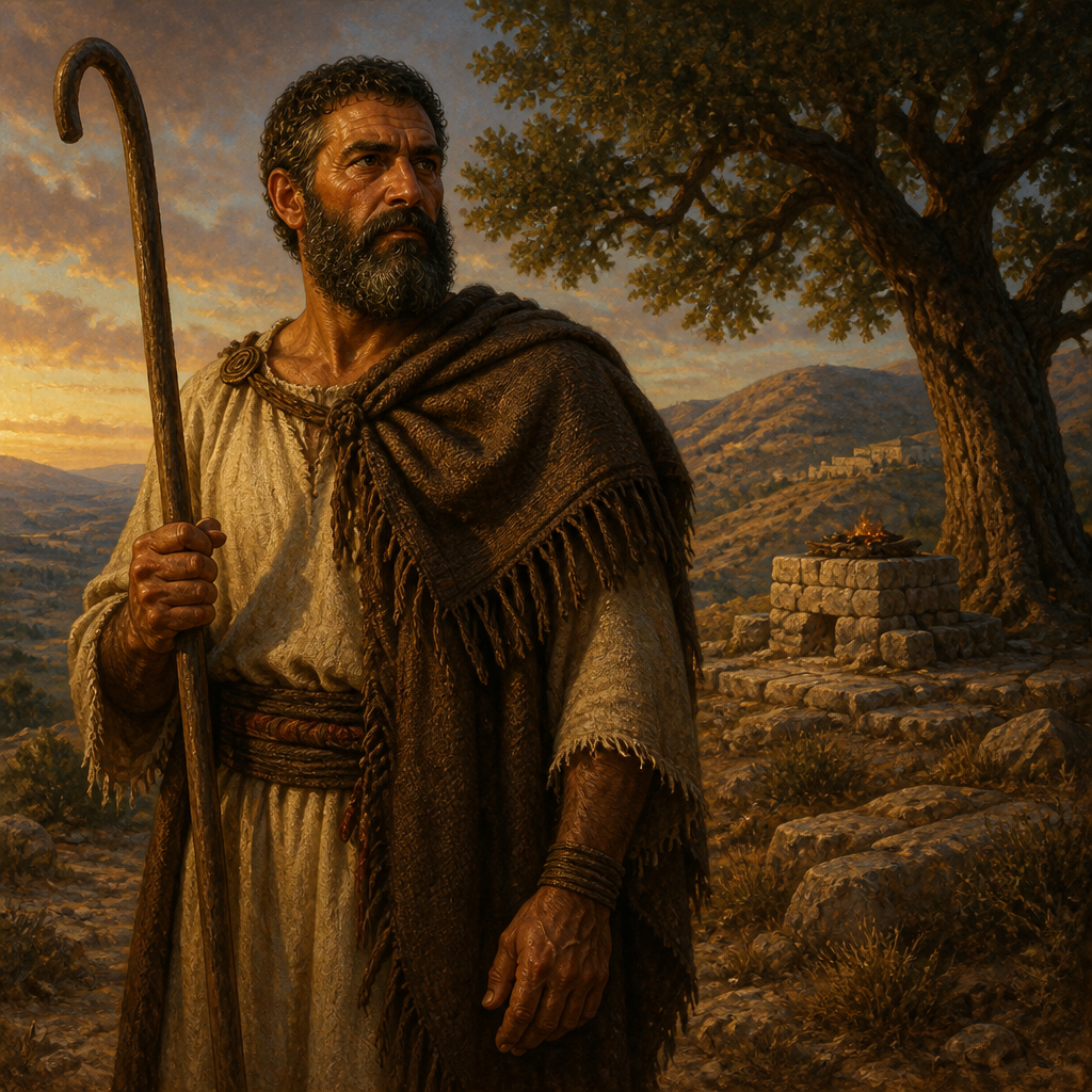 Oil-painting style portrait of Heth, Patriarch who was the son of Canaan and ancestor of the Hittite people