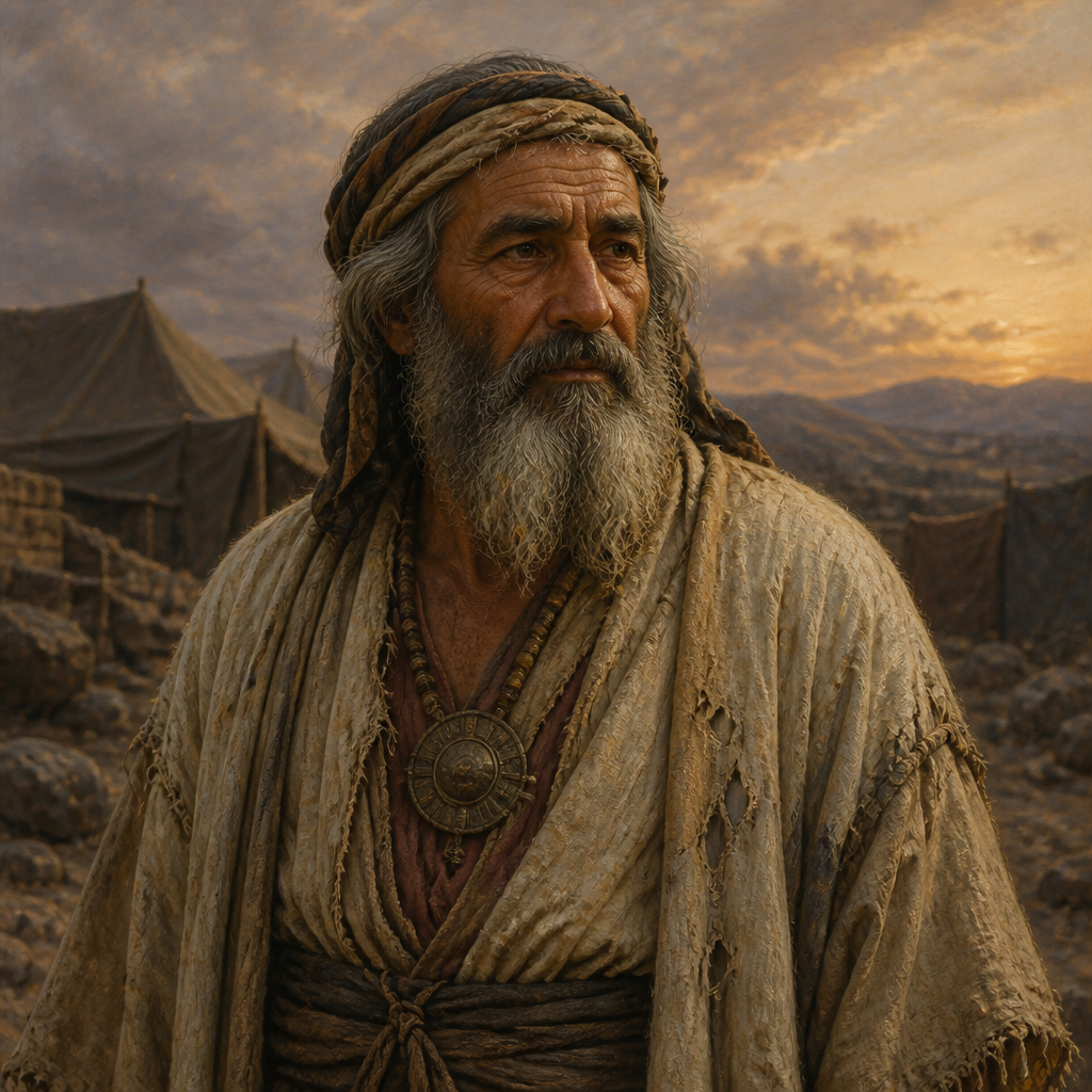 Oil-painting style portrait of Hivites, Patriarchal nation descending from Canaan who inhabited the Promised Land